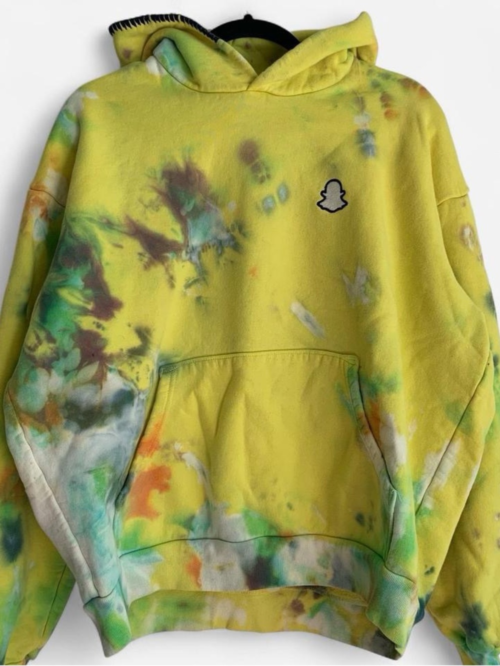 Madhappy Snapchat Yellow Multicolor Tie Dye Hoodie M